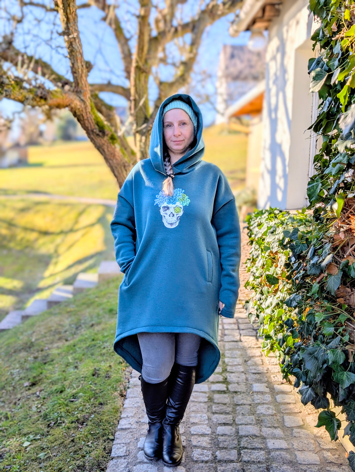 Skymning - Oversized Hoodiekleid & Longpulli