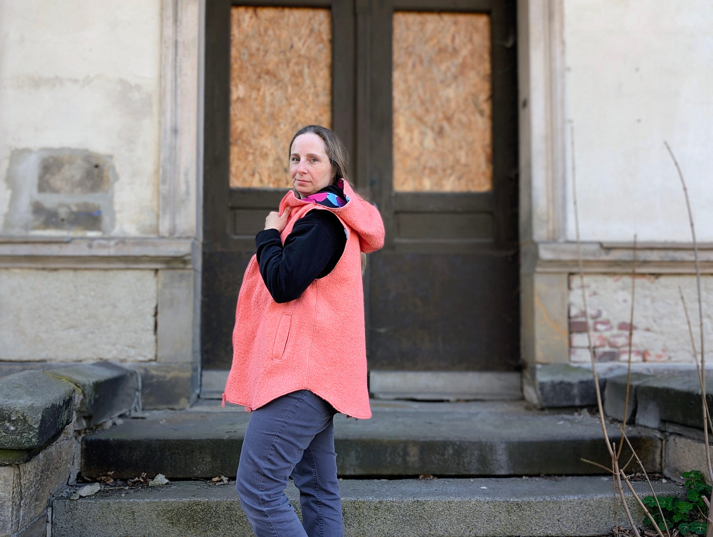 Vindskydd Oversized Weste in drei Längen