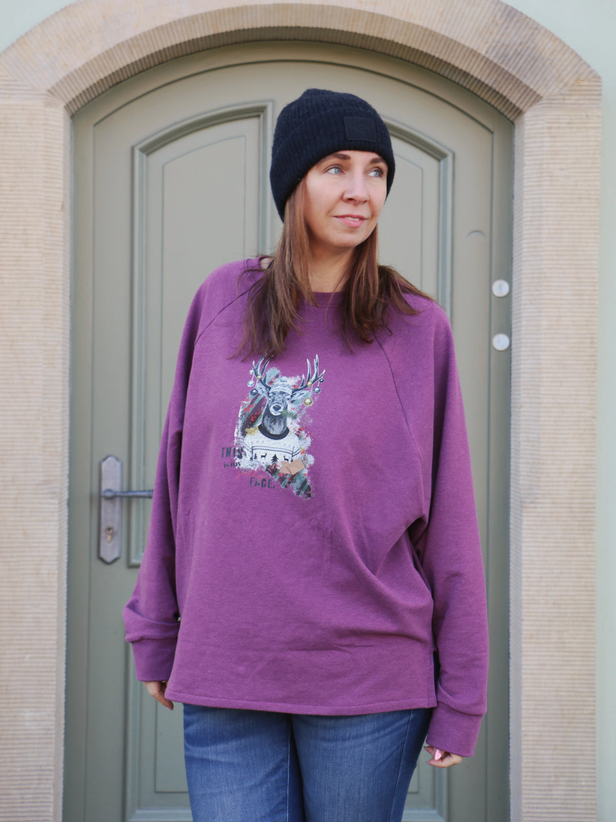 Isbris - Oversized Raglan cropped Pulli