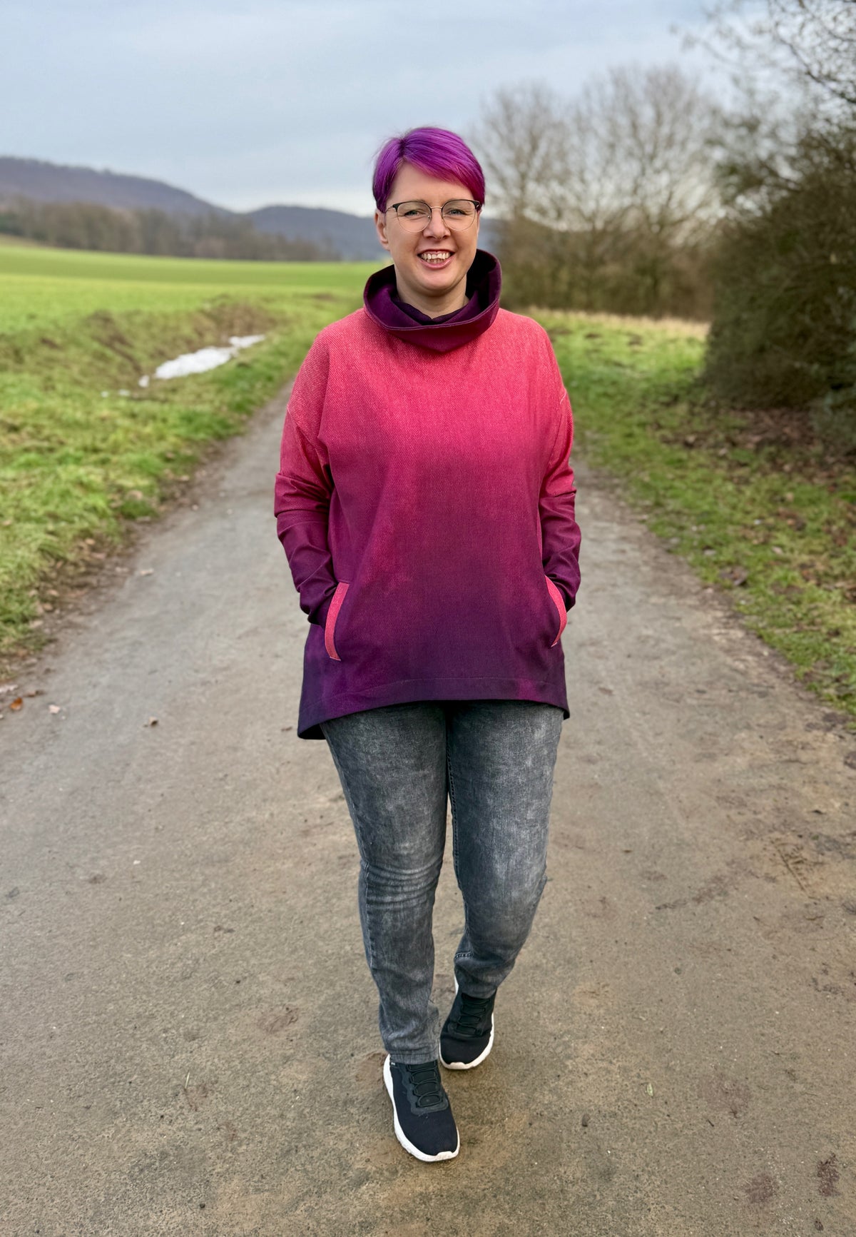 Skymning - Oversized Hoodiekleid & Longpulli
