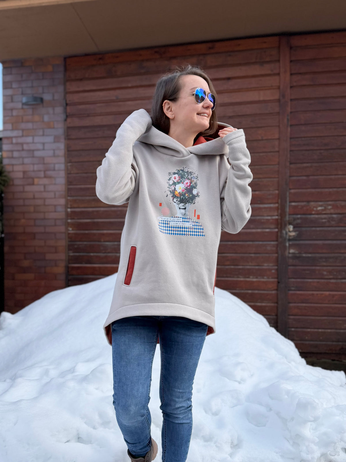Skymning - Oversized Hoodiekleid & Longpulli
