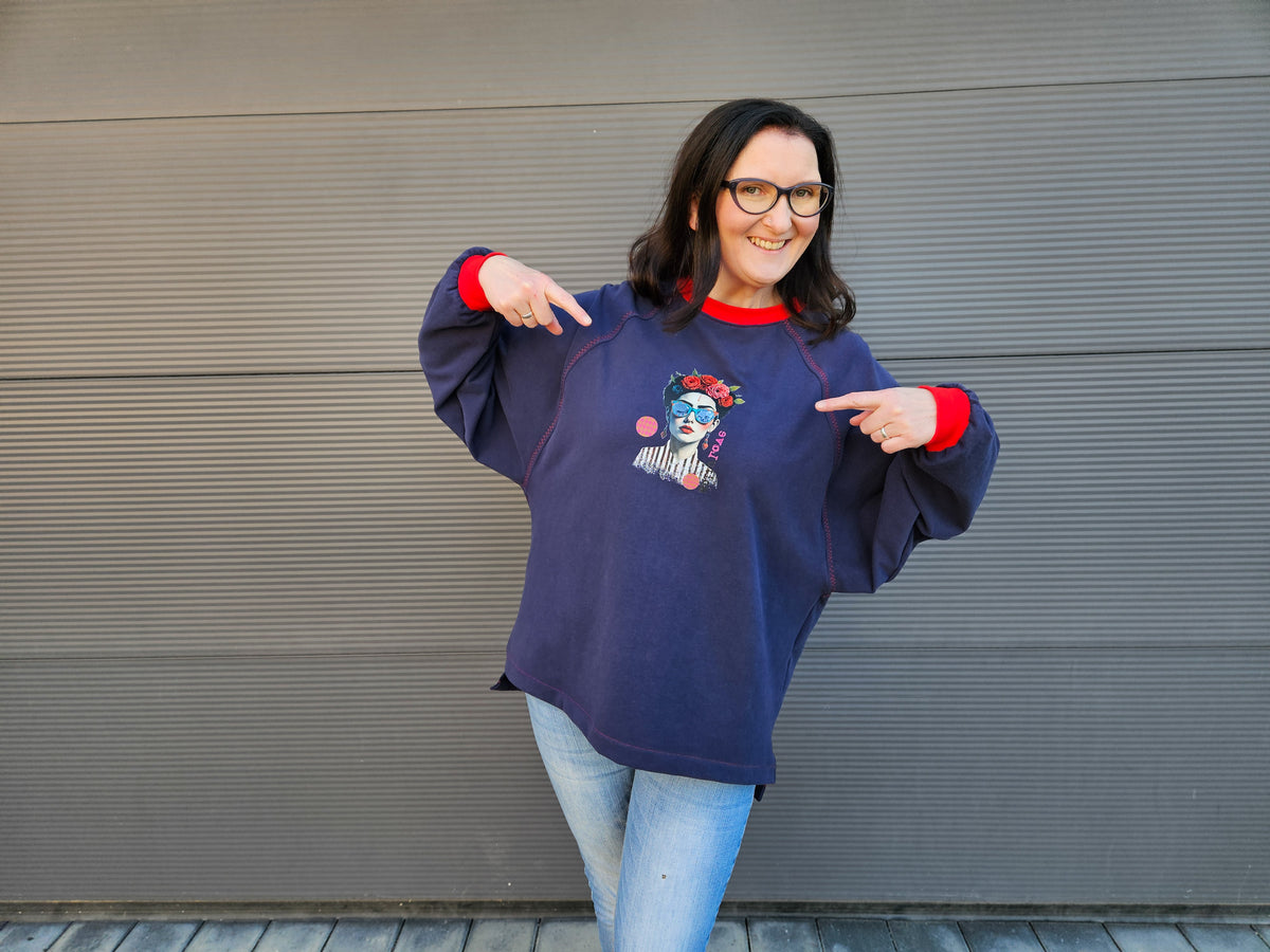 Isbris - Oversized Raglan cropped Pulli