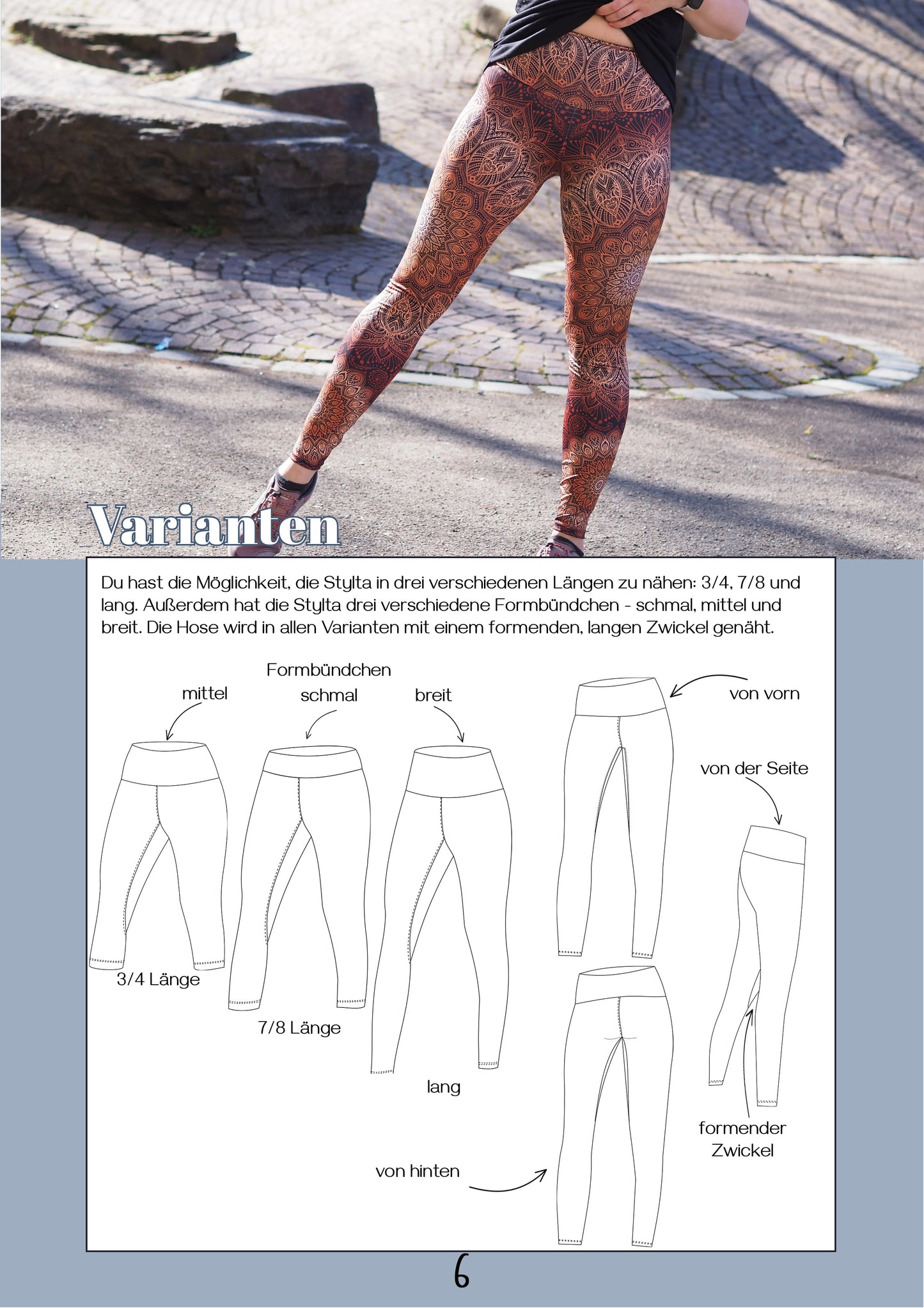 Tights Stylta - Leggins für Funktionsjersey in 3/4, 7/8 und lang Gr. 30-50
