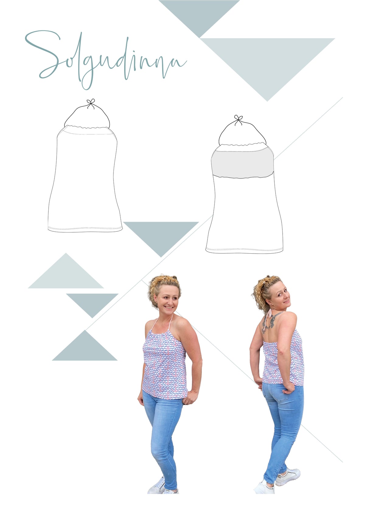 Solgudinna - Neckholder Sommertop Gr. 30-50