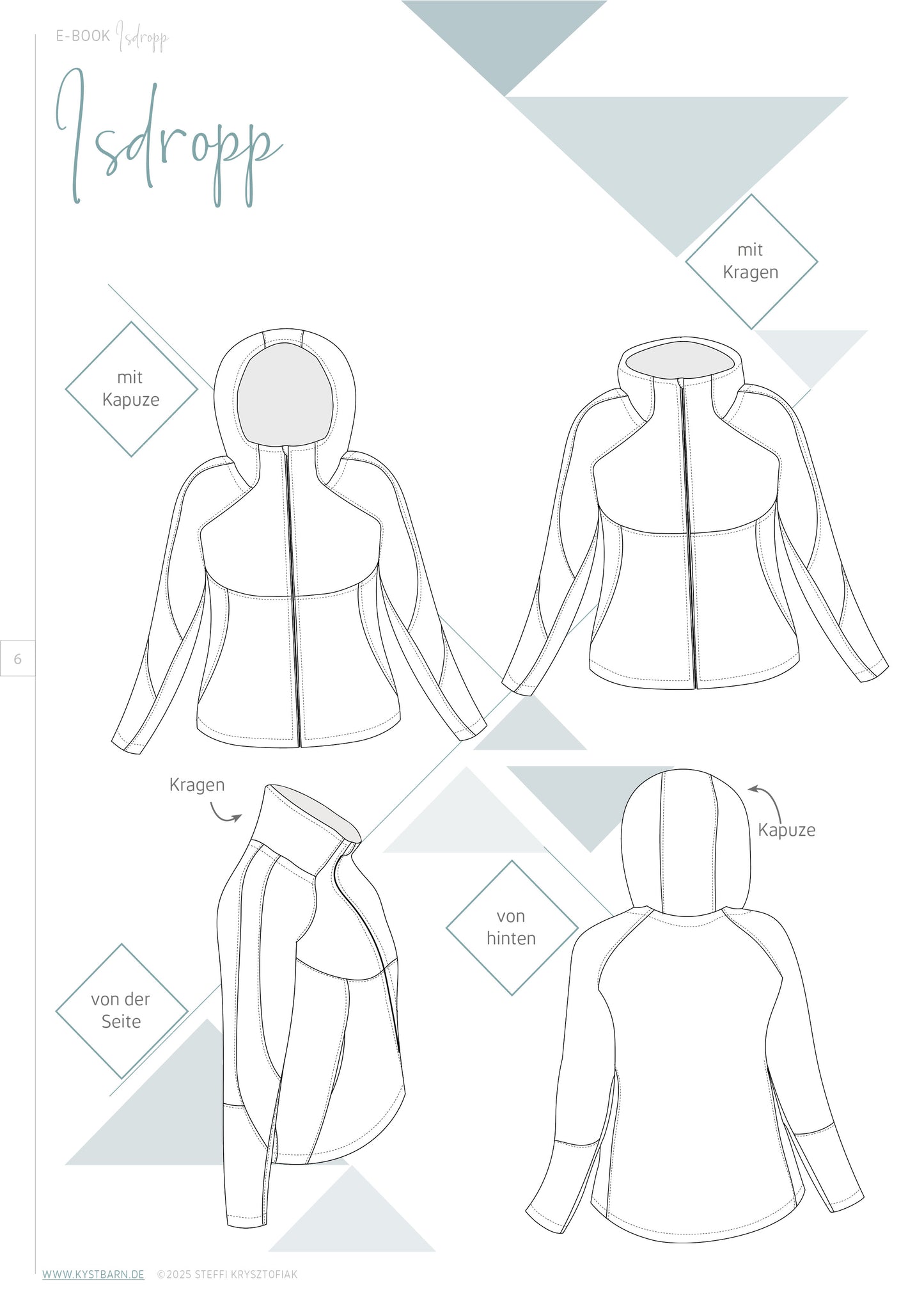 Isdropp - Raglanjacke Gr. 30 - 50