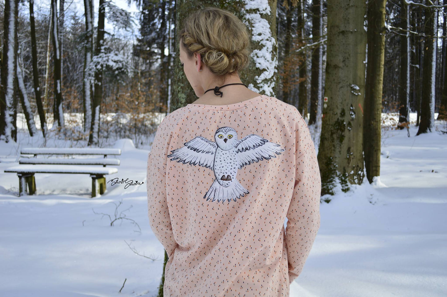 Applikationsvorlage Schneeeule
