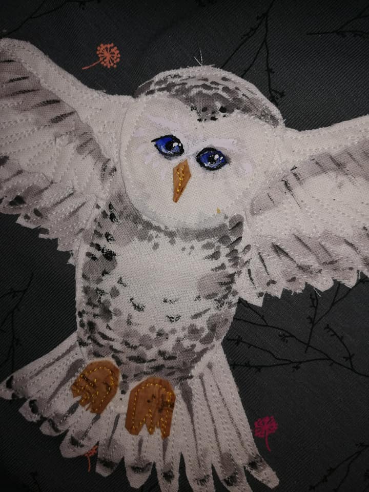 Applikationsvorlage Schneeeule