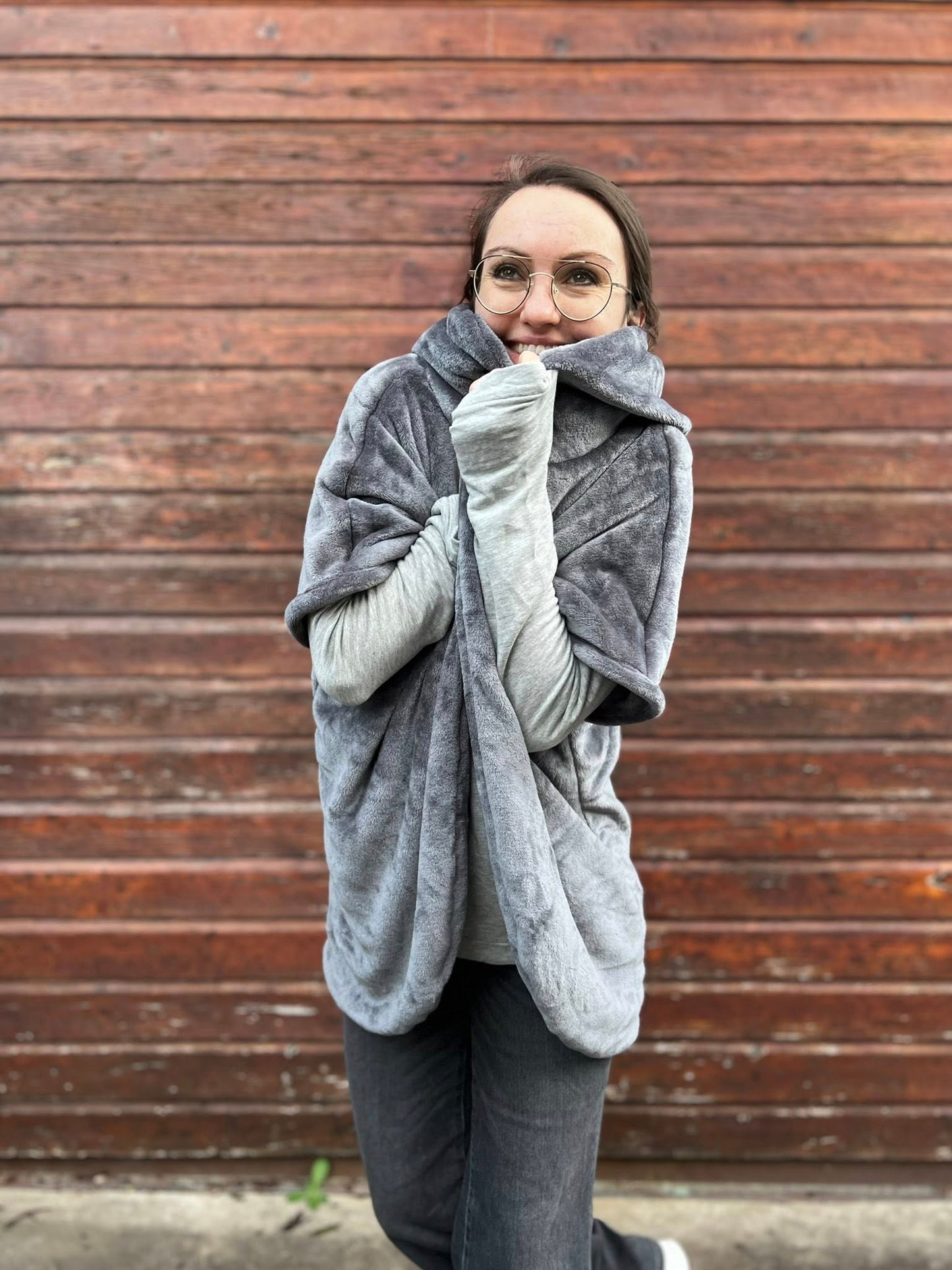 Tulpan - Oversized Cardigan & Kuscheldecke to go