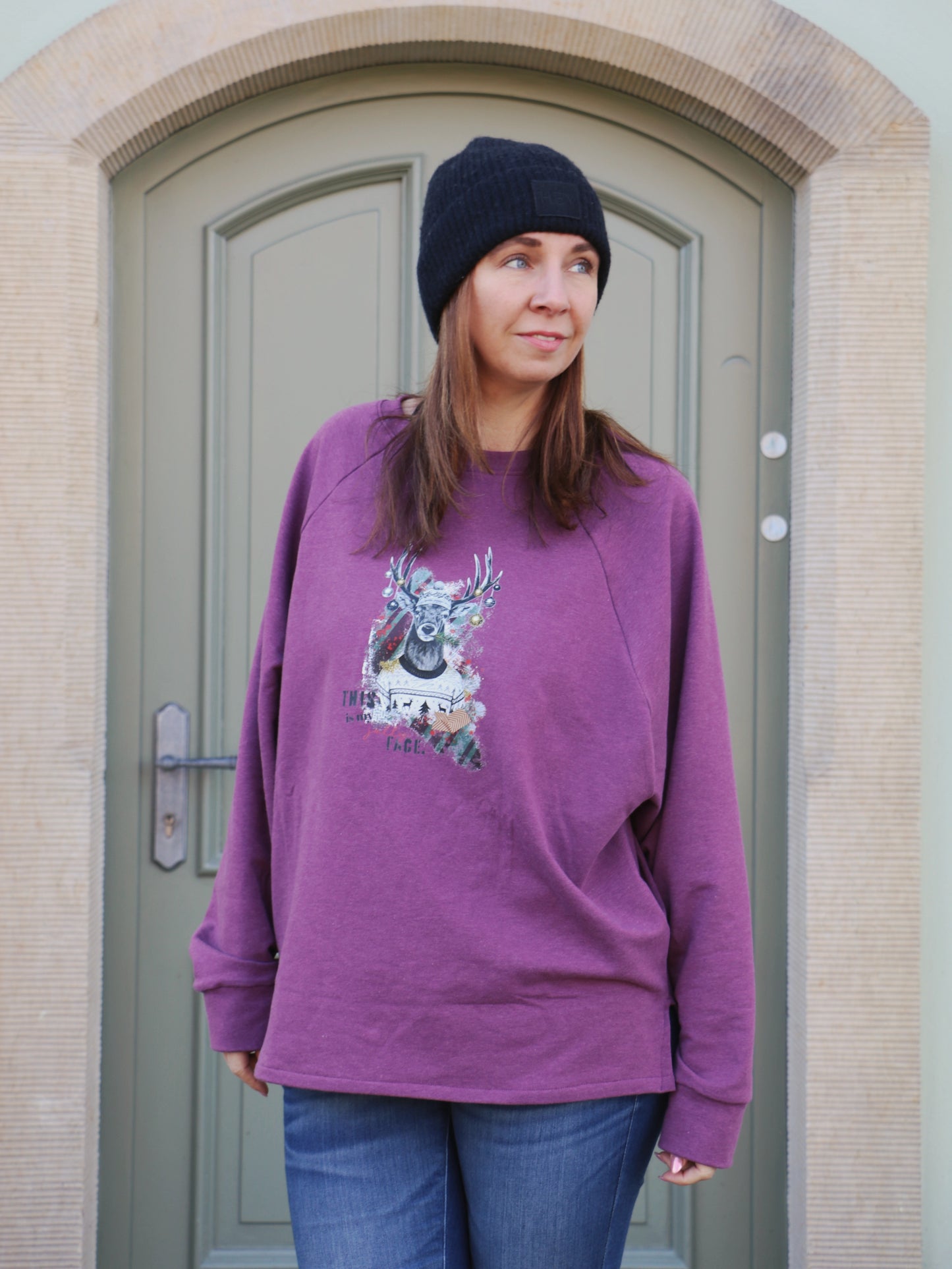 Isbris - Oversized Raglan cropped Pulli