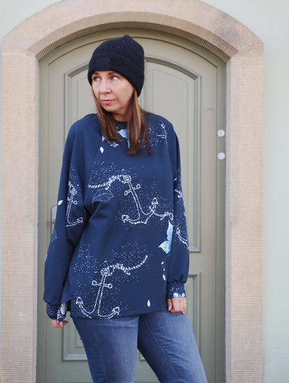 Isbris - Oversized Raglan cropped Pulli