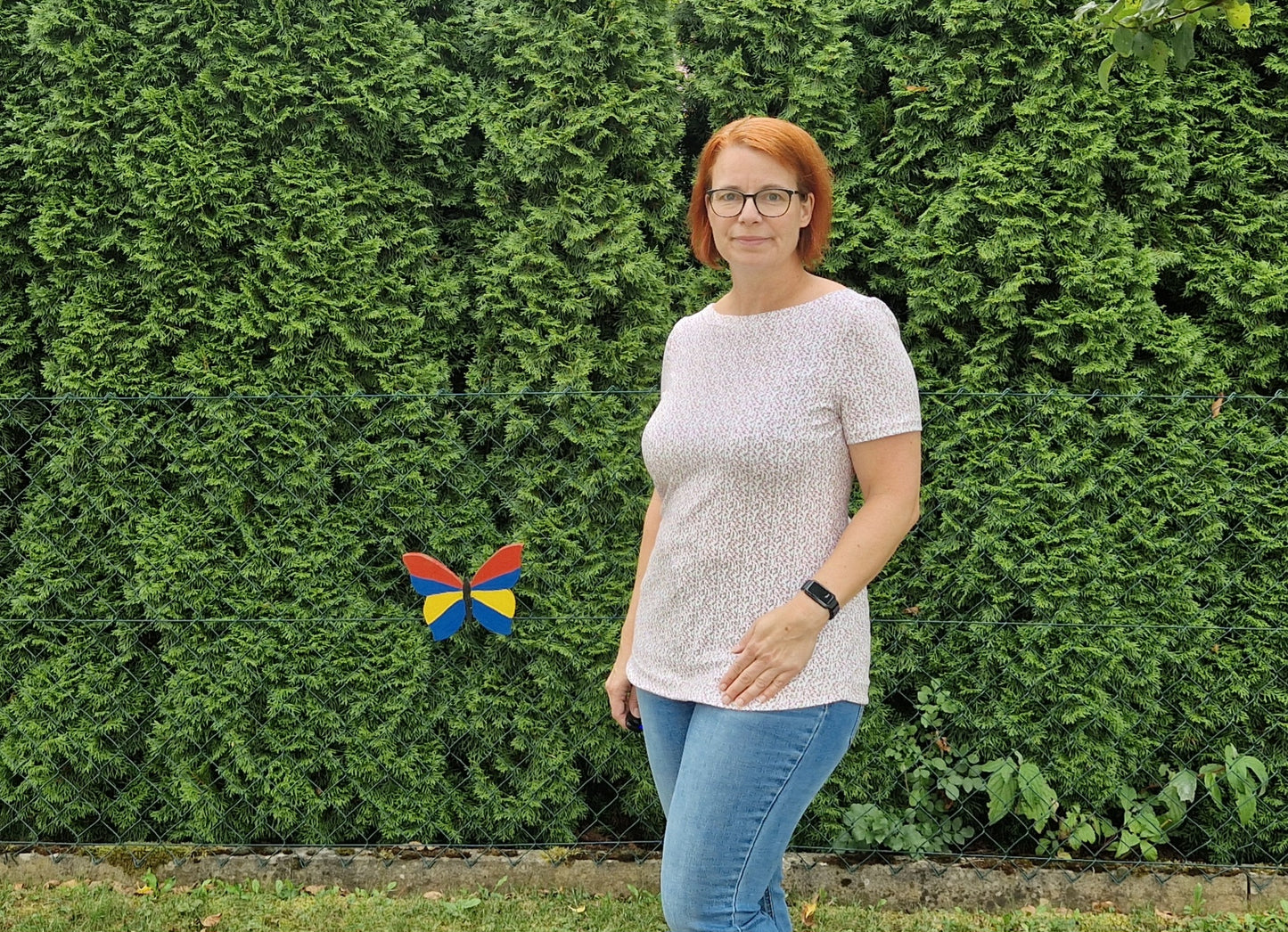 Glädja - körpernahes  Shirt mit U-Boot Ausschnitt Gr. 30-50