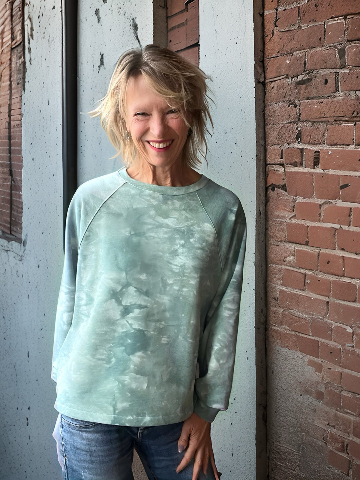 Isbris - Oversized Raglan cropped Pulli