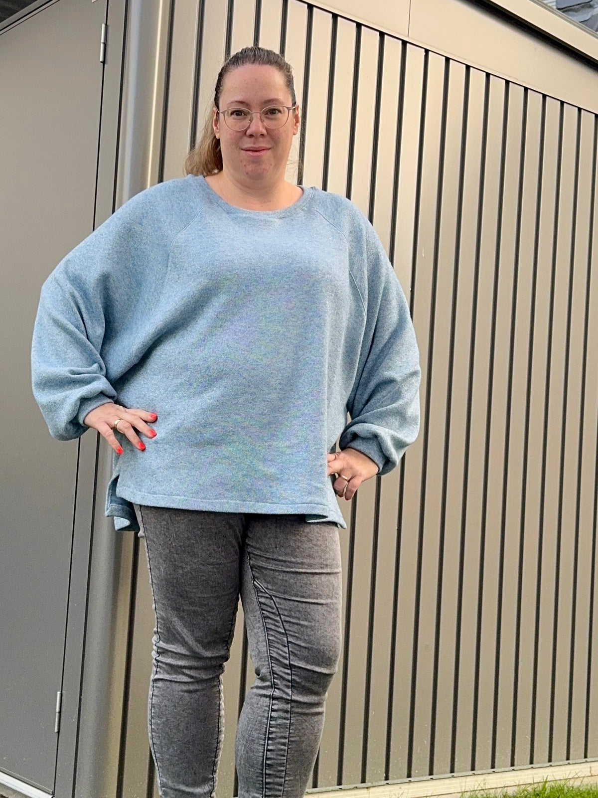 Isbris - Oversized Raglan cropped Pulli