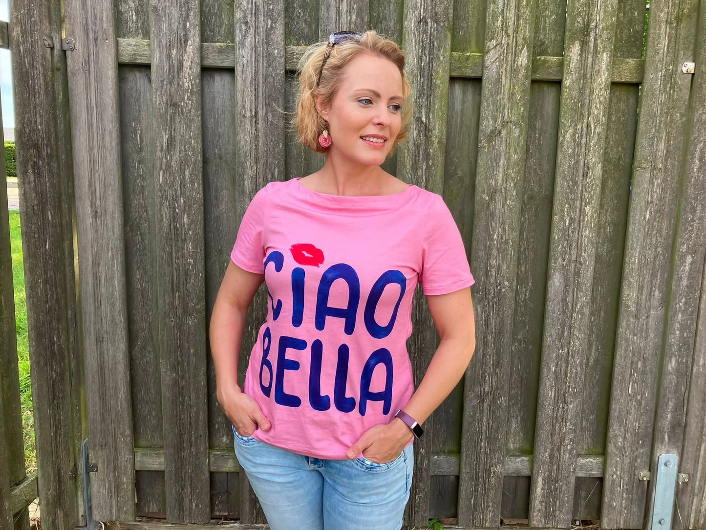 Glädja - körpernahes  Shirt mit U-Boot Ausschnitt Gr. 30-50