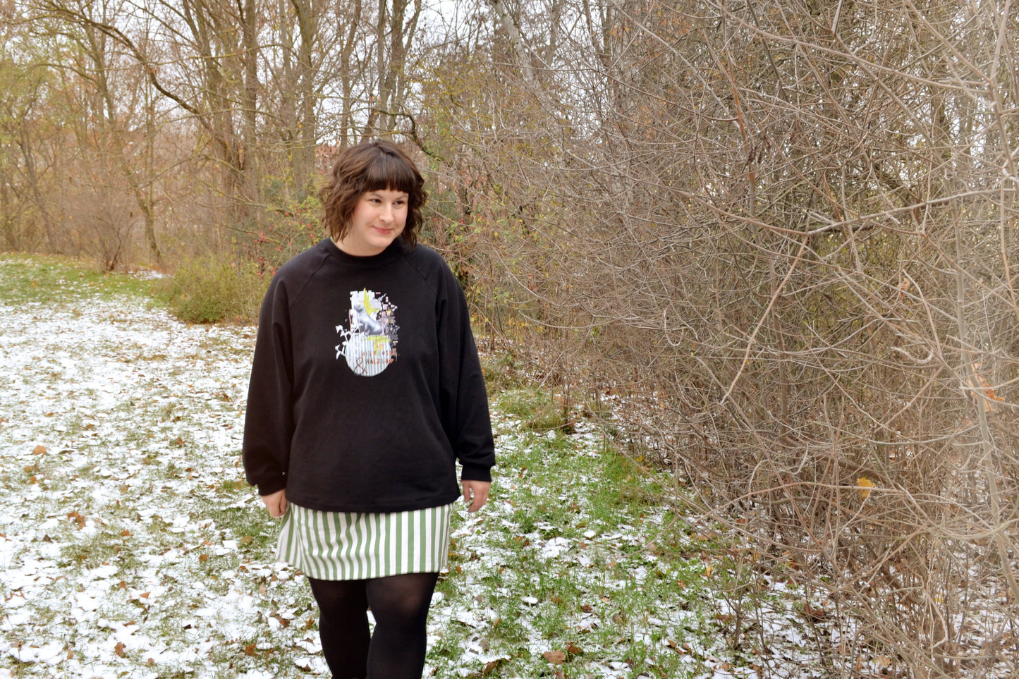 Isbris - Oversized Raglan cropped Pulli