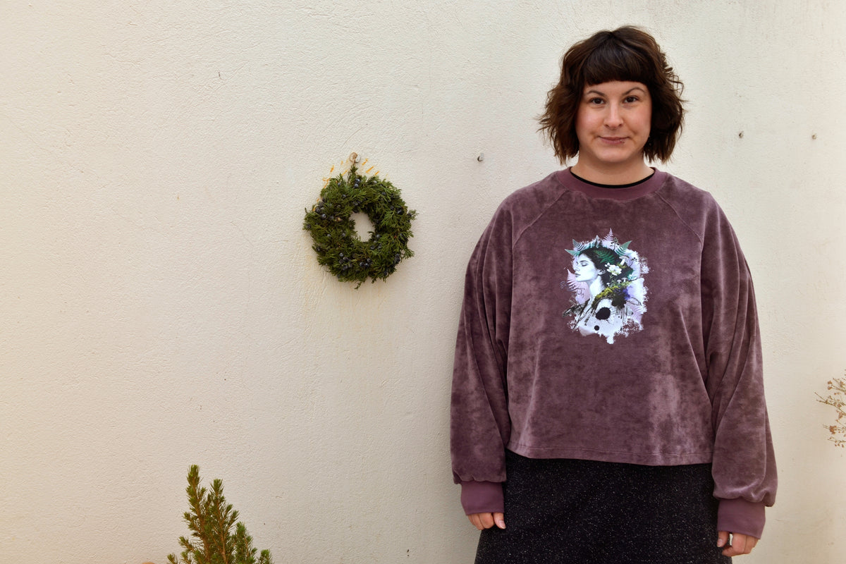 Isbris - Oversized Raglan cropped Pulli
