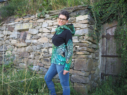 ISFLAK - Raglanhoodie mit Reißverschluss, Troyer, Outdoorhoodie Größen 30 - 50