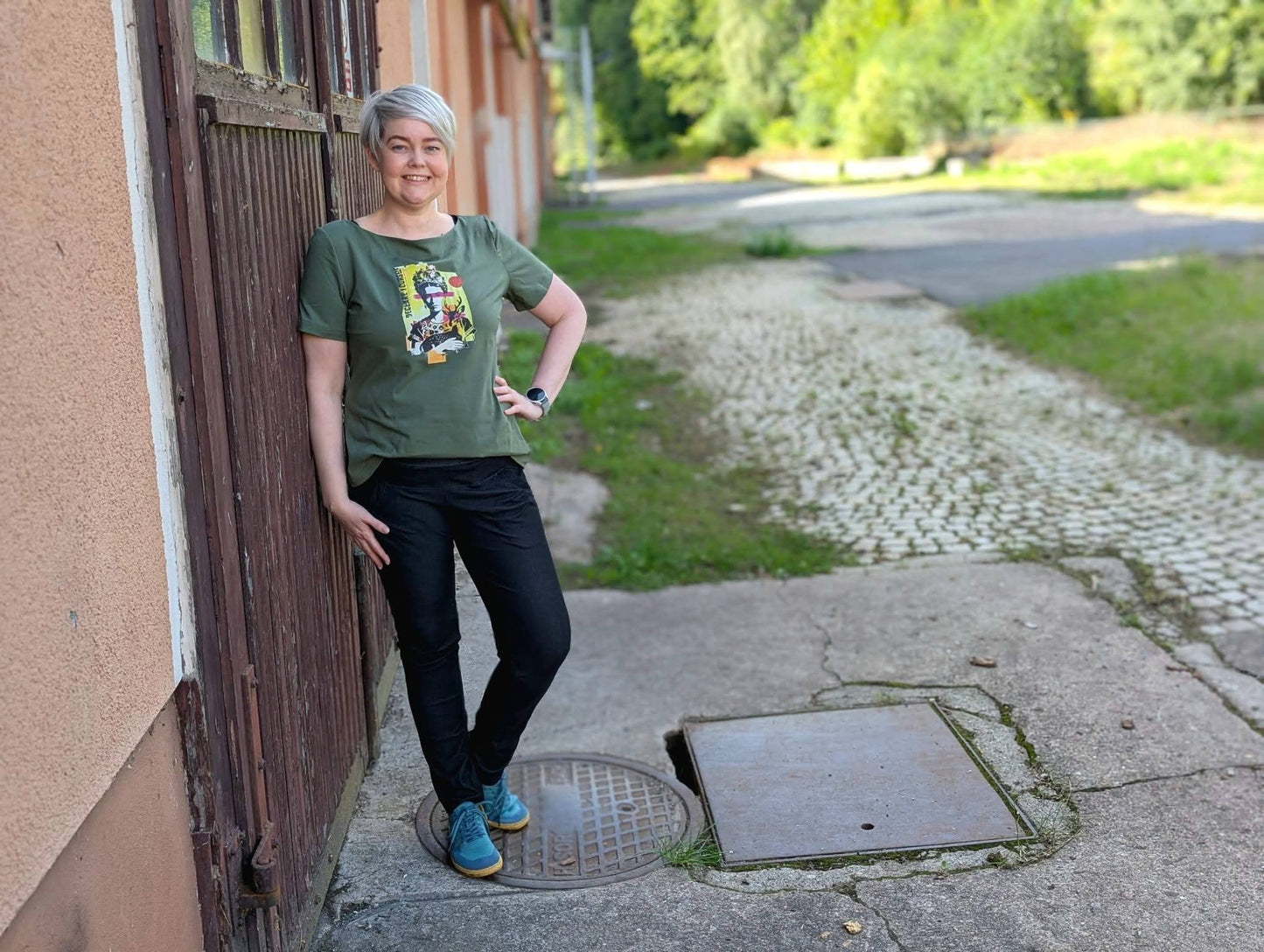 Glädja - körpernahes  Shirt mit U-Boot Ausschnitt Gr. 30-50