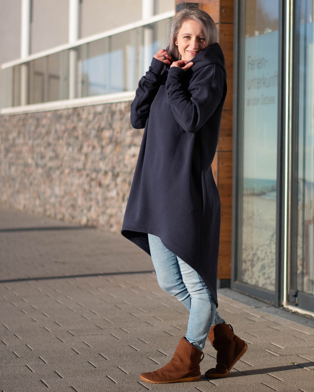 Skymning - Oversized Hoodiekleid &amp; Longpulli