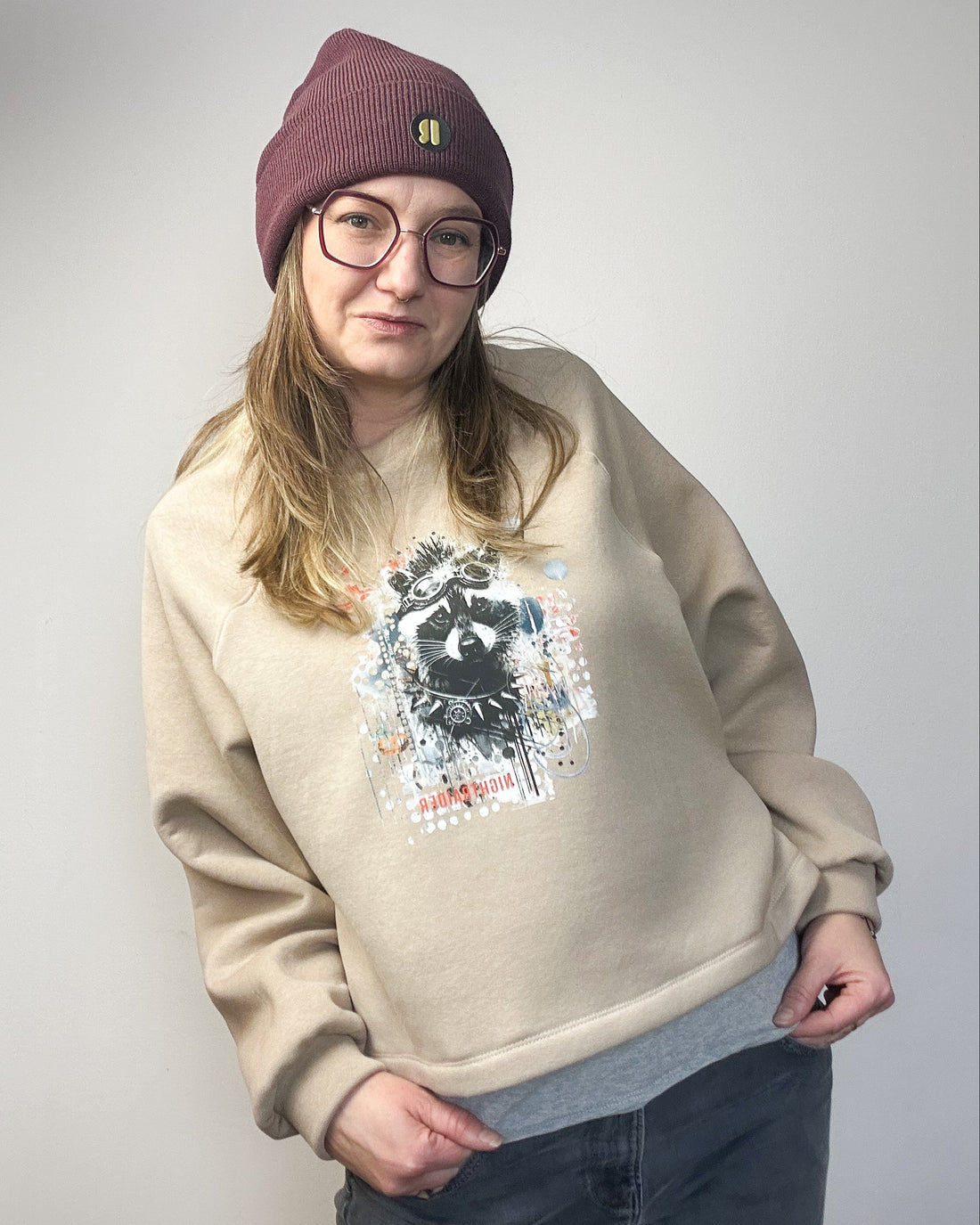 Isbris - Oversized Raglan cropped Pulli