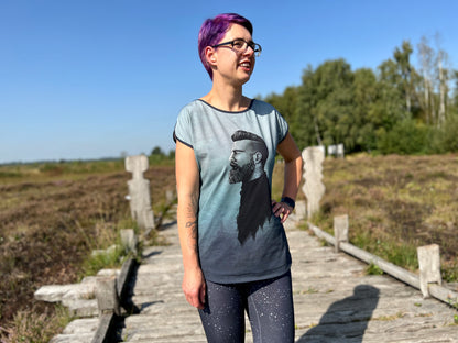 Havfrue - Kurz-, 3/4-, Langarmshirt mit U-Boot-Ausschnitt und Streifenversäuberung Gr. 30-50