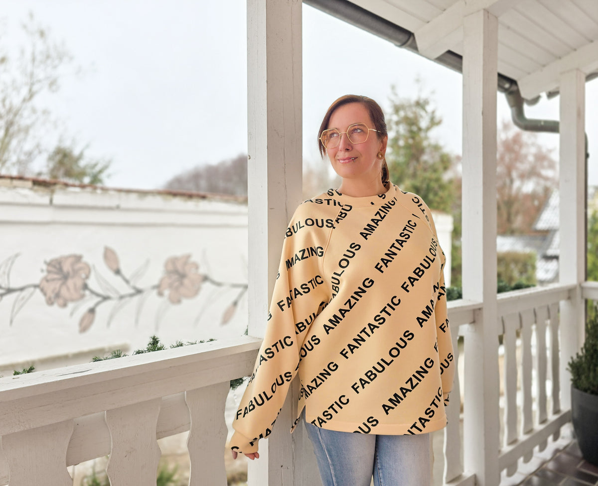 Isbris - Oversized Raglan cropped Pulli