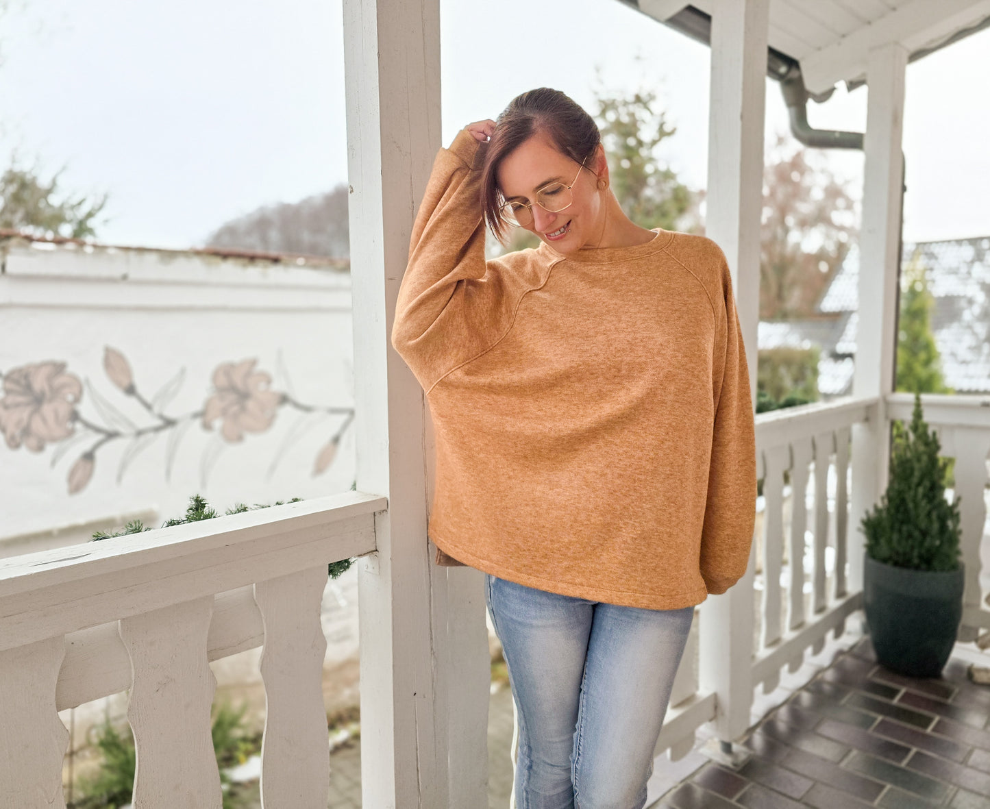 Isbris - Oversized Raglan cropped Pulli