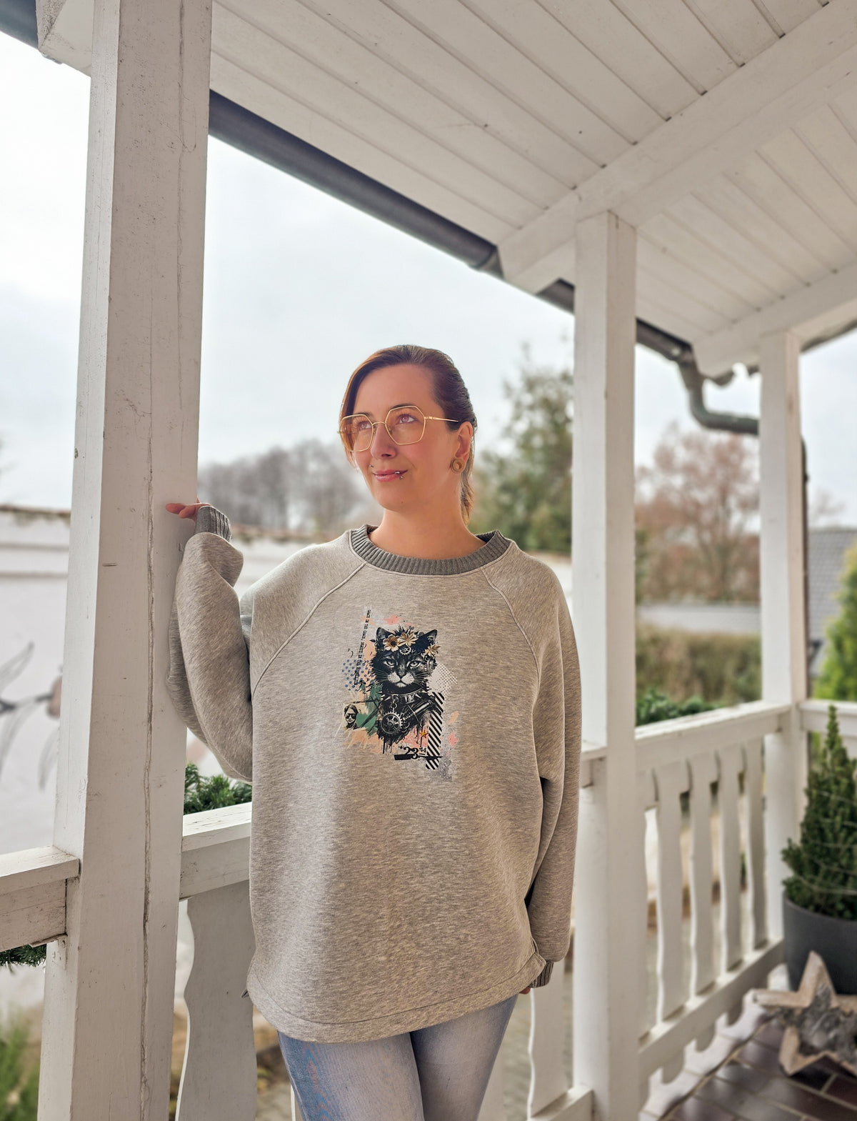 Isbris - Oversized Raglan cropped Pulli