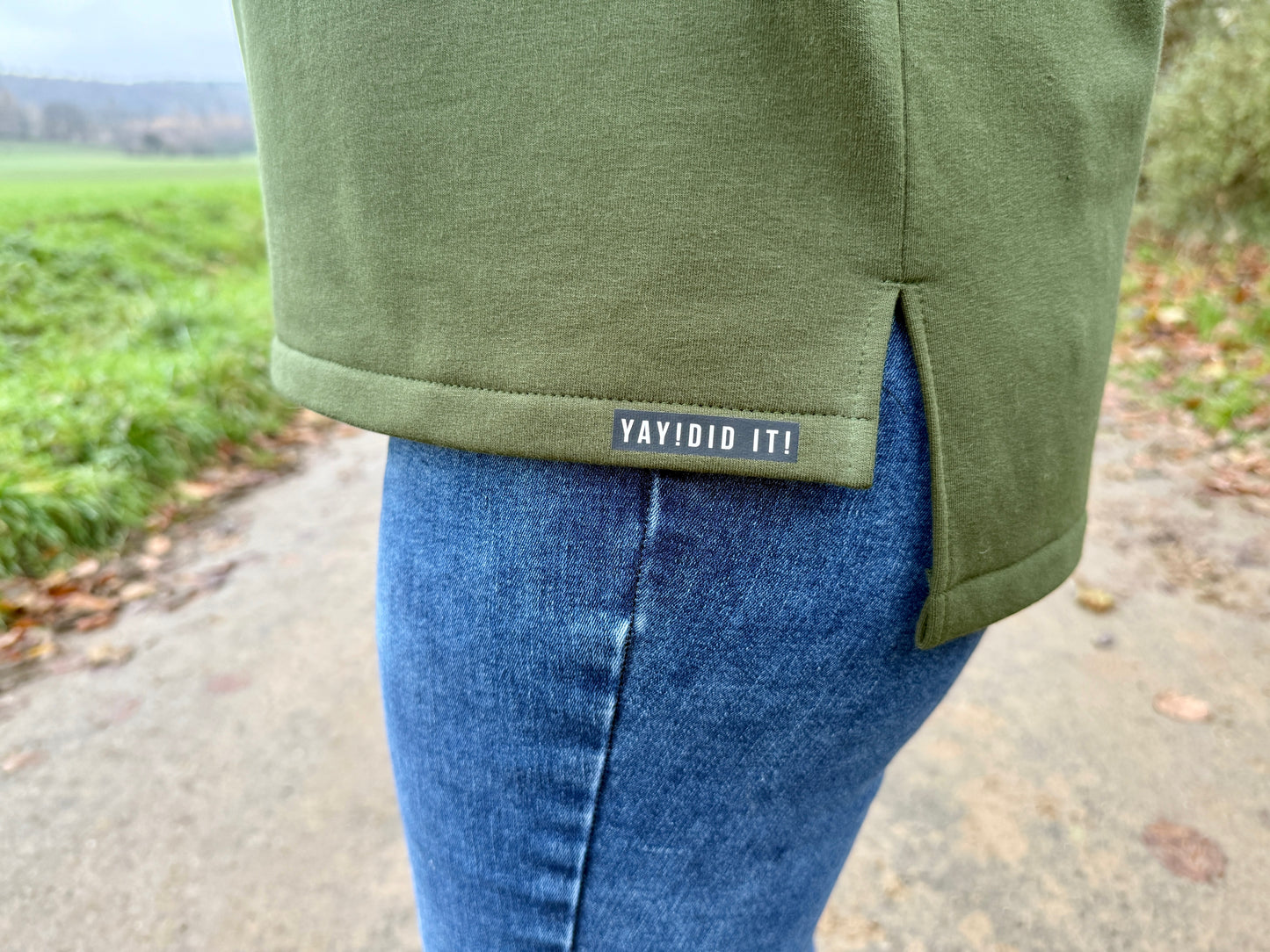 Isbris - Oversized Raglan cropped Pulli