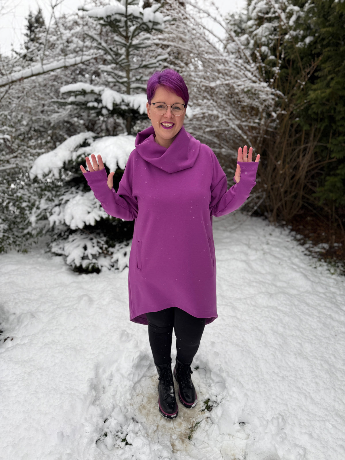 Skymning - Oversized Hoodiekleid &amp; Longpulli