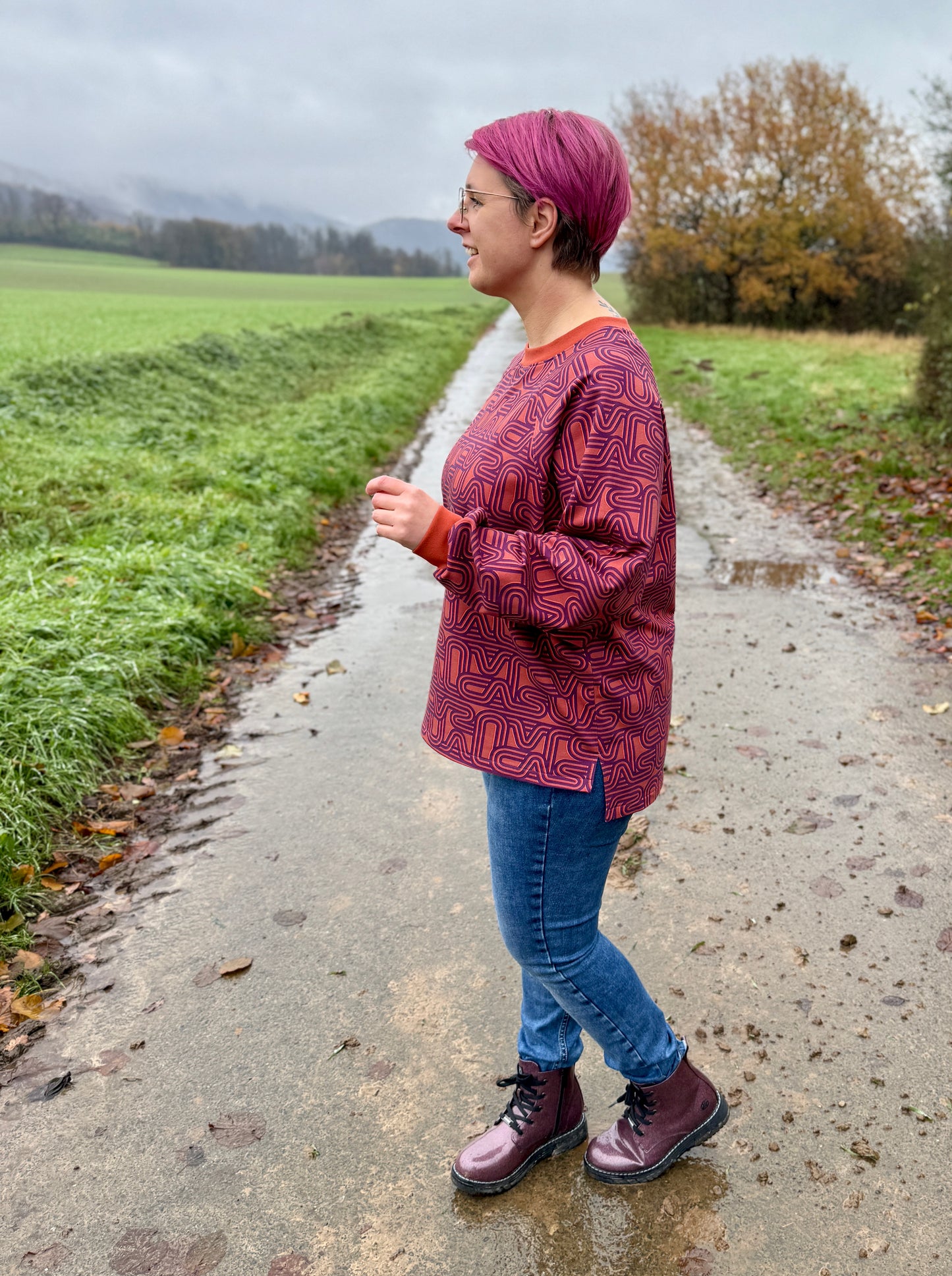 Isbris - Oversized Raglan cropped Pulli