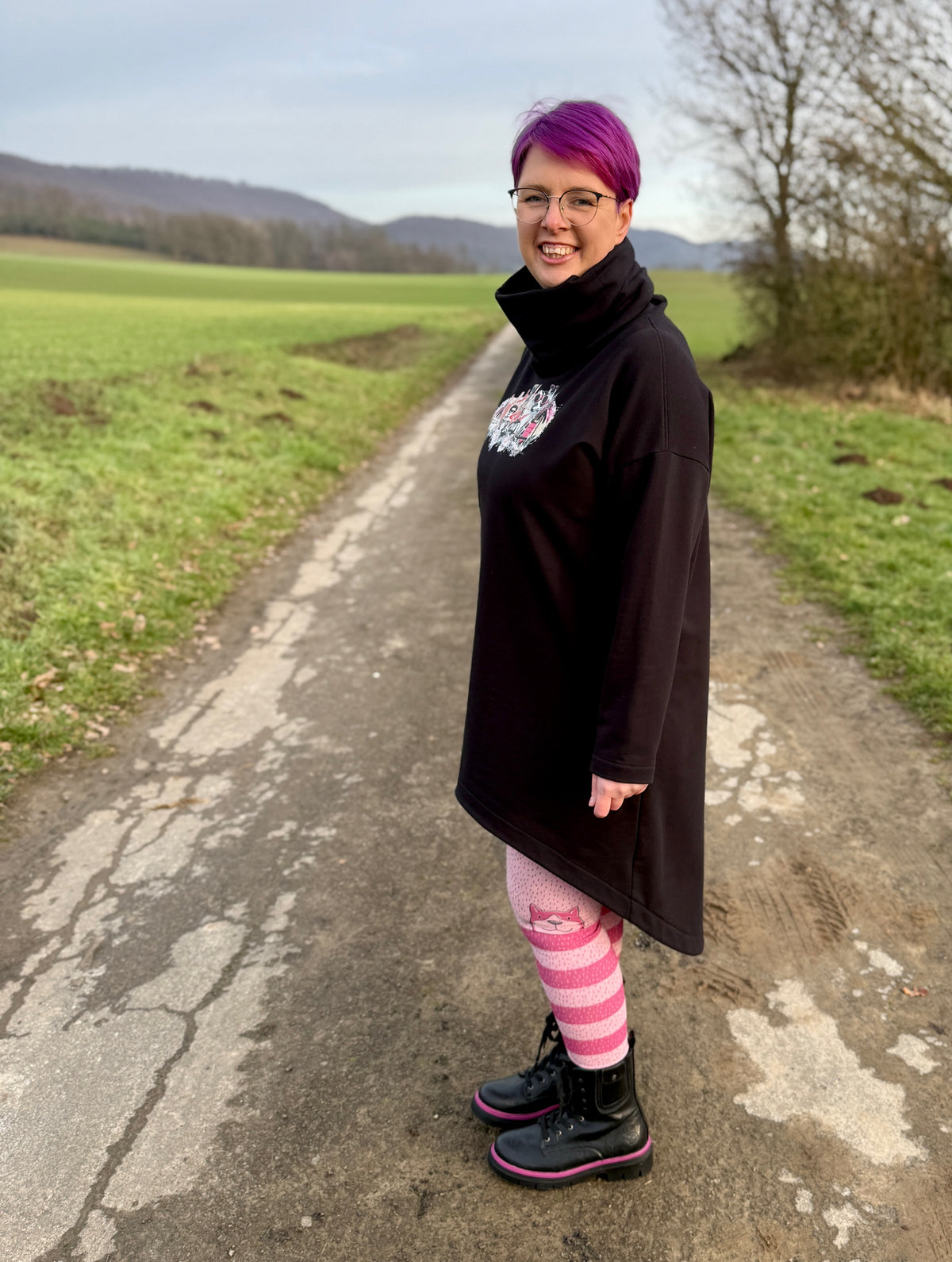 Skymning - Oversized Hoodiekleid &amp; Longpulli