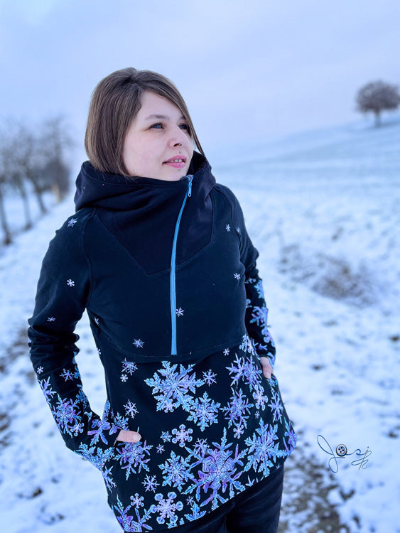 ISFLAK - Raglanhoodie mit Reißverschluss, Troyer, Outdoorhoodie Größen 30 - 50