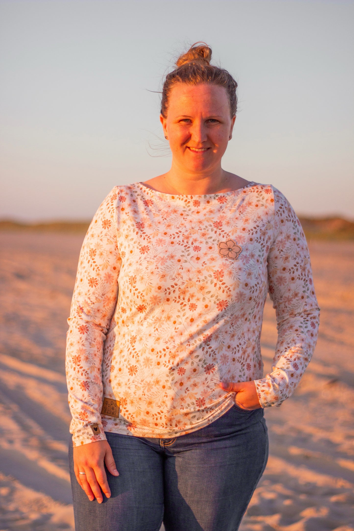 Glädja - körpernahes  Shirt mit U-Boot Ausschnitt Gr. 30-50