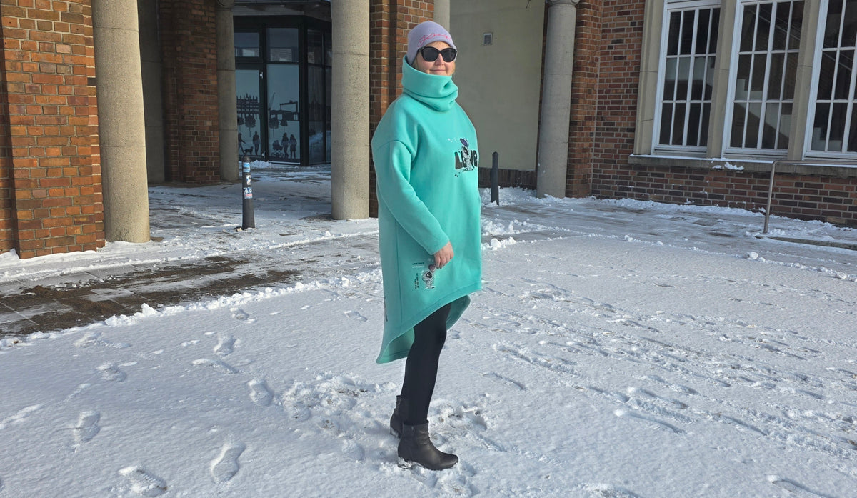Skymning - Oversized Hoodiekleid &amp; Longpulli