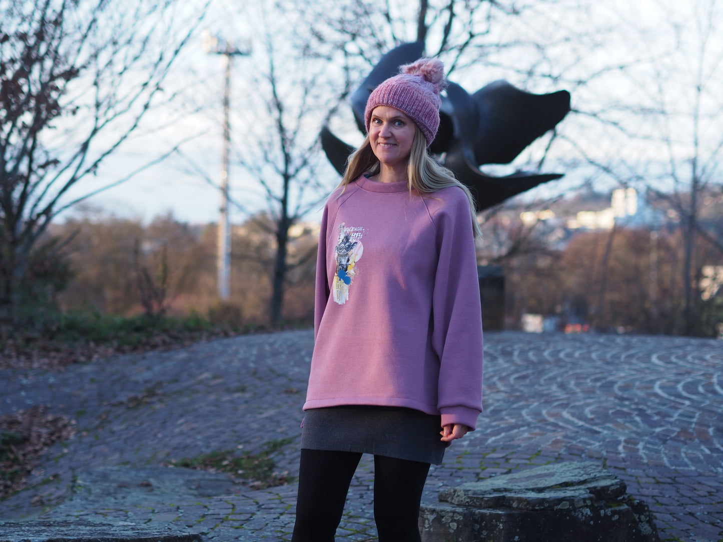 Isbris - Oversized Raglan cropped Pulli