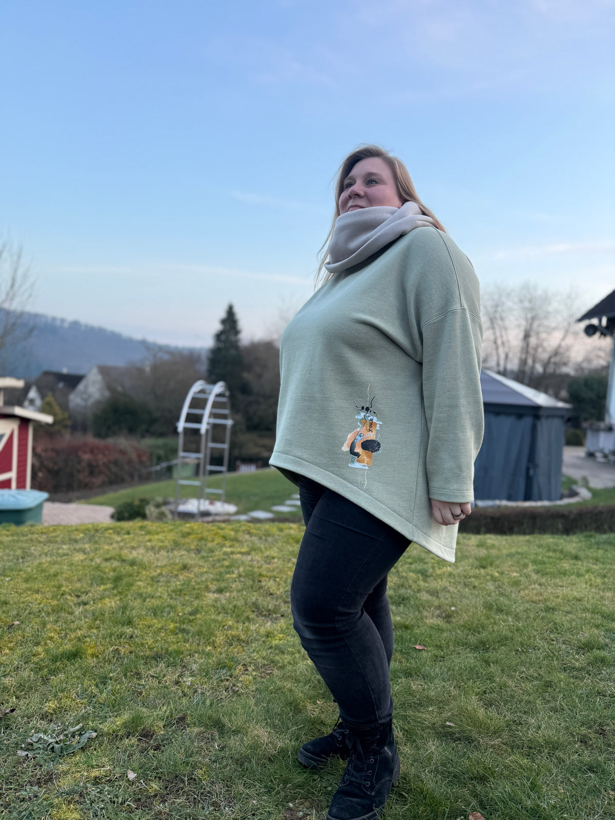 Skymning - Oversized Hoodiekleid &amp; Longpulli