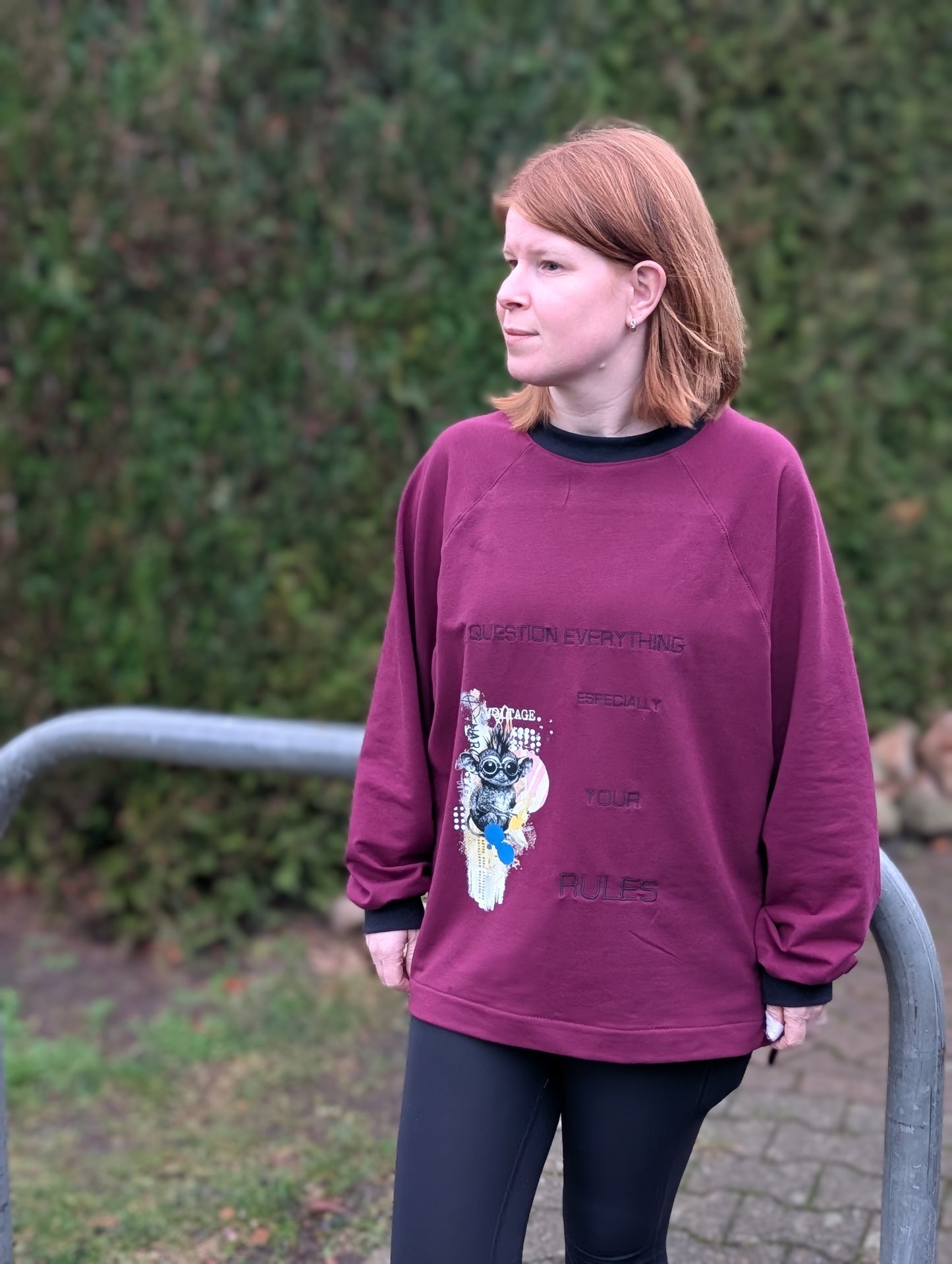 Isbris - Oversized Raglan cropped Pulli