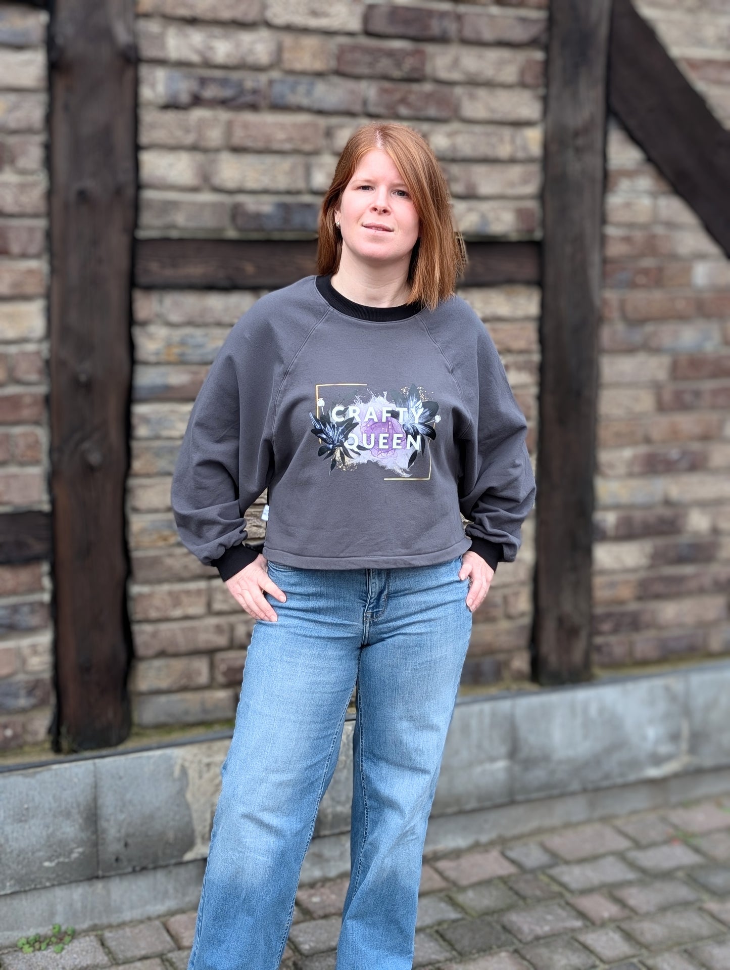 Isbris - Oversized Raglan cropped Pulli