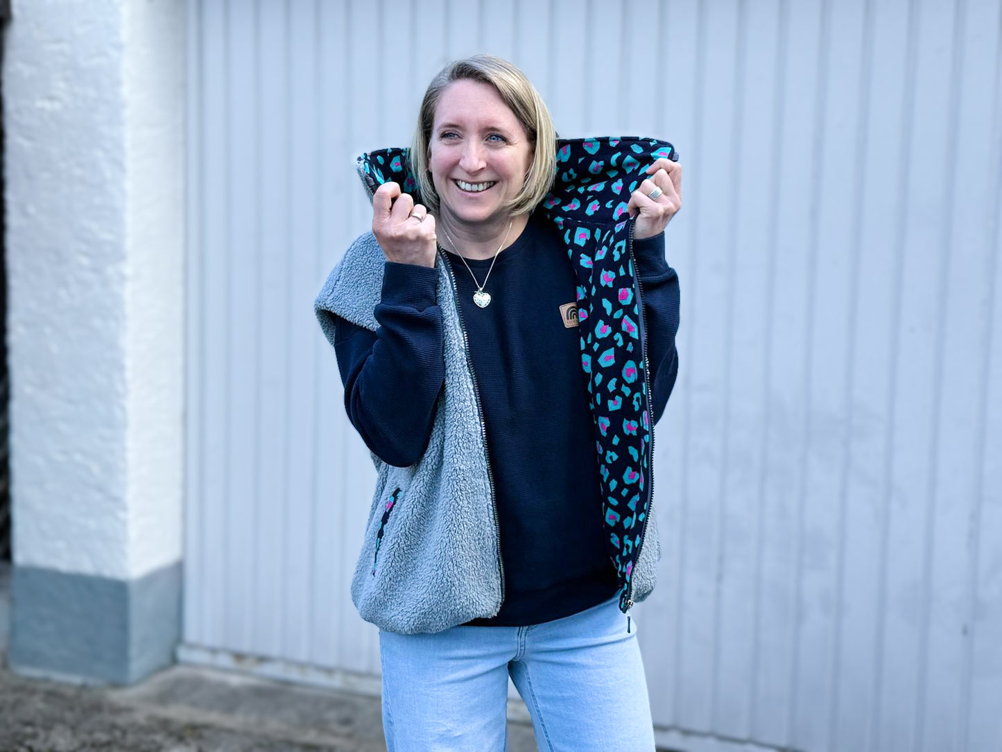 Vindskydd  Oversized Weste in drei Längen