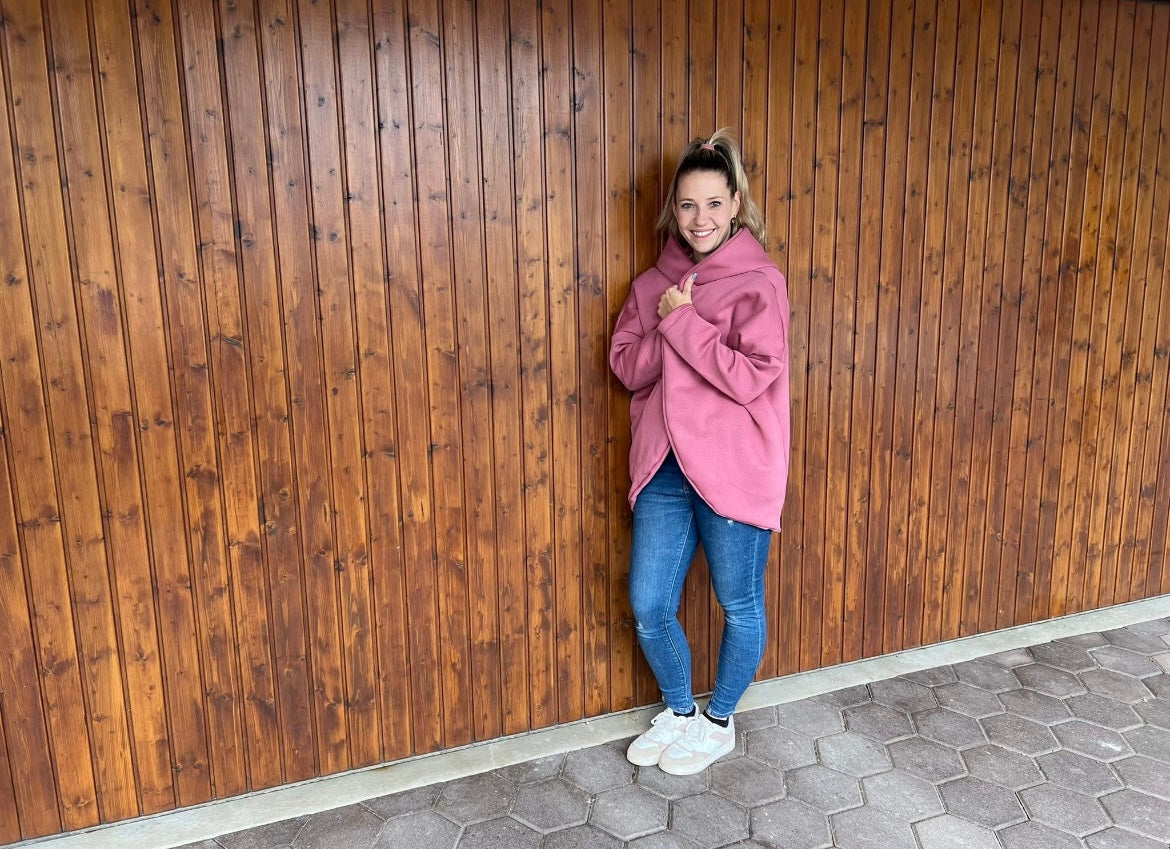 Tulpan - Oversized Cardigan &amp; Kuscheldecke to go