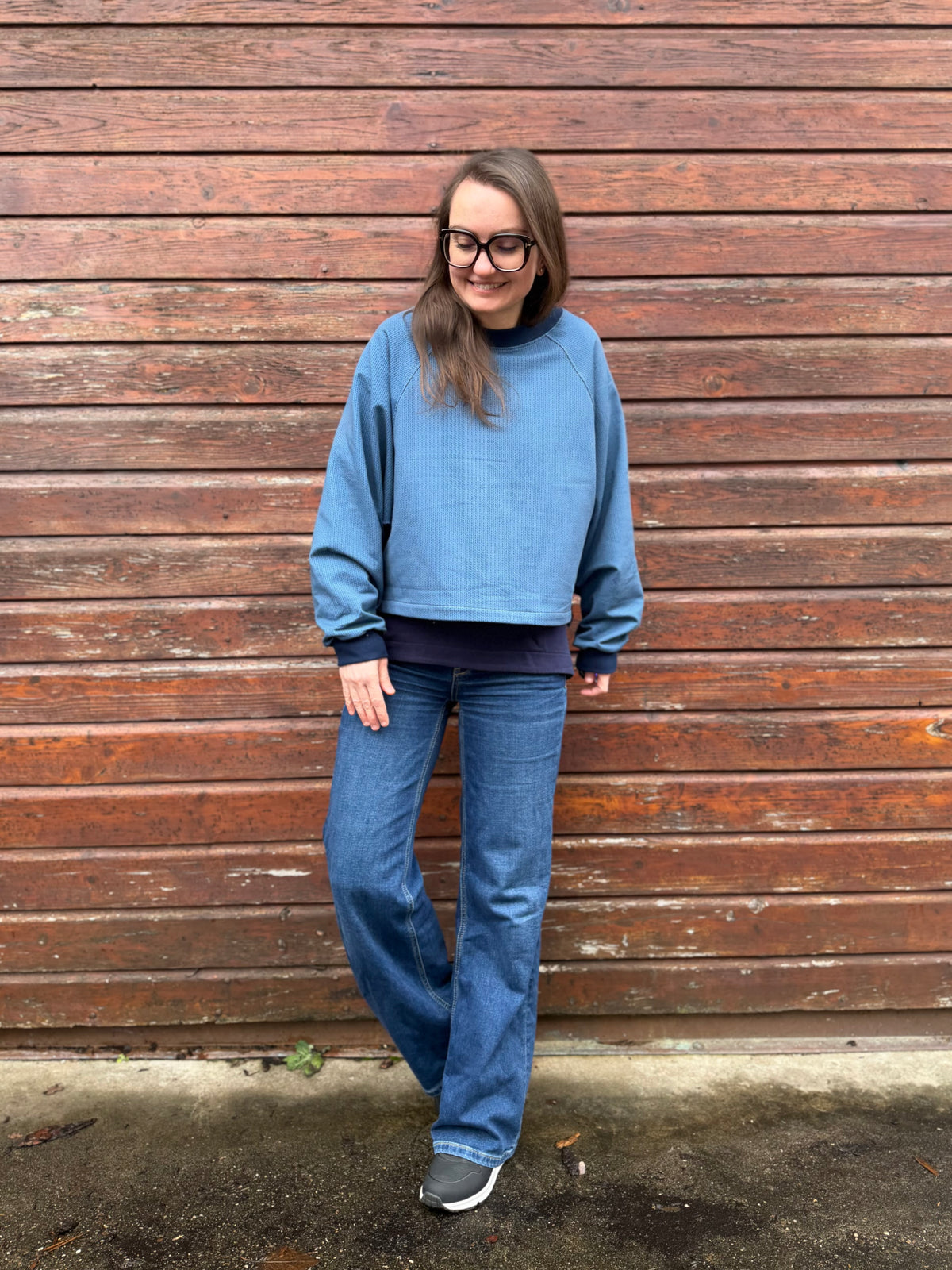 Isbris - Oversized Raglan cropped Pulli