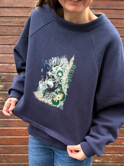 Isbris - Oversized Raglan cropped Pulli