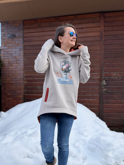Skymning - Oversized Hoodiekleid & Longpulli