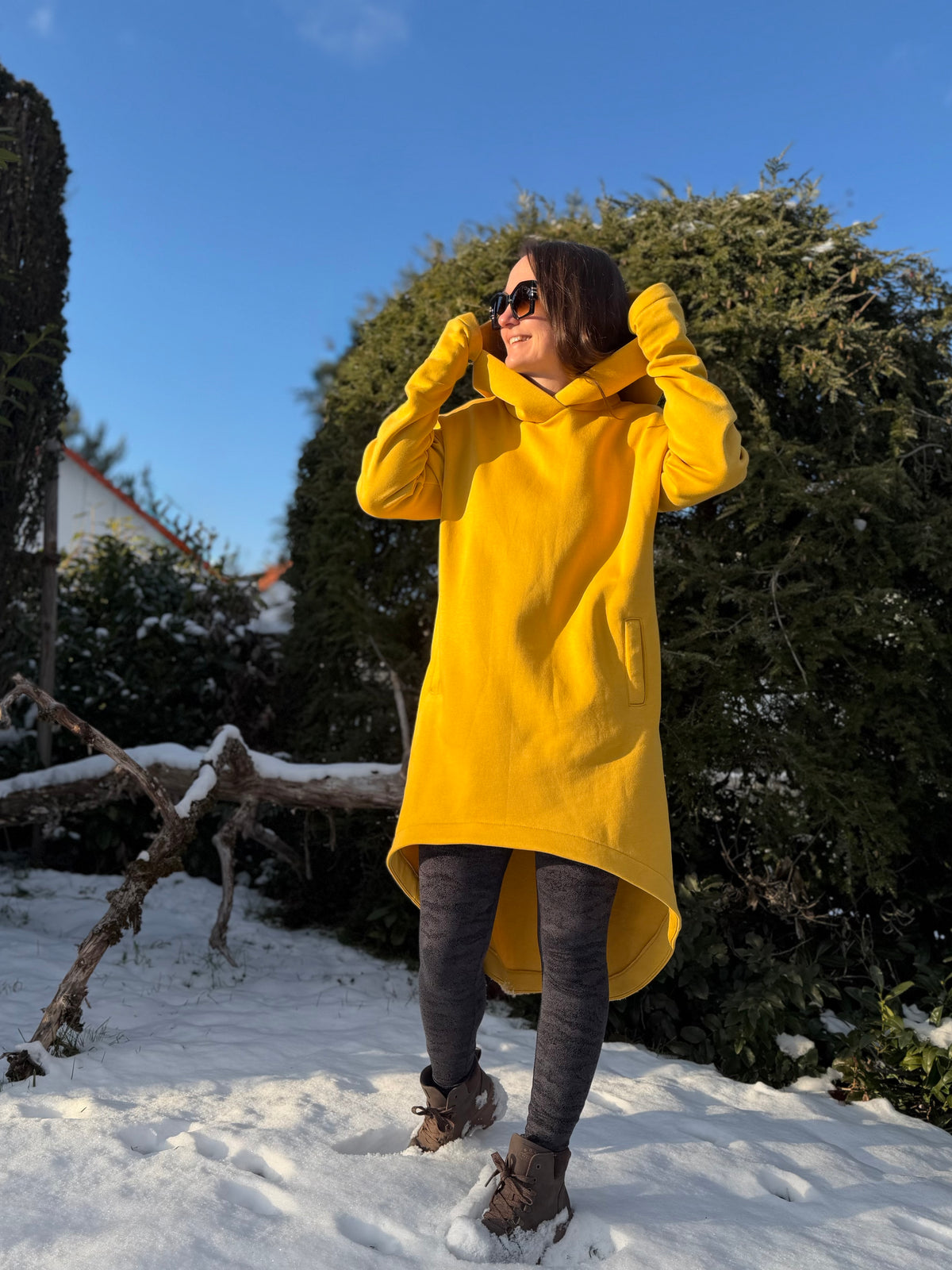 Skymning - Oversized Hoodiekleid &amp; Longpulli