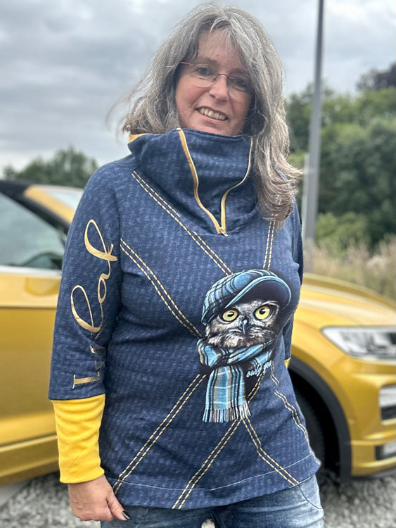 ISFLAK - Raglanhoodie mit Reißverschluss, Troyer, Outdoorhoodie Größen 30 - 50