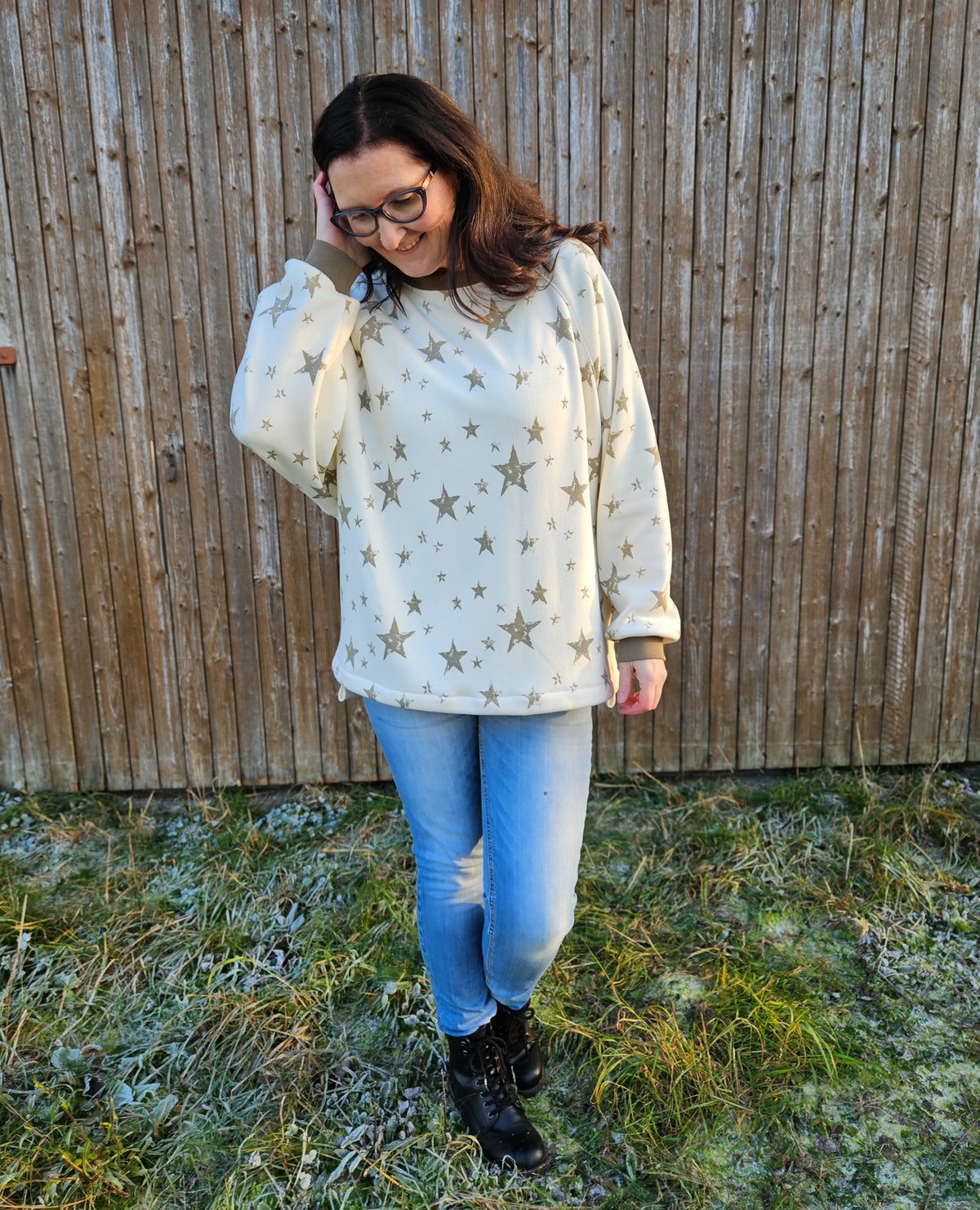 Isbris - Oversized Raglan cropped Pulli