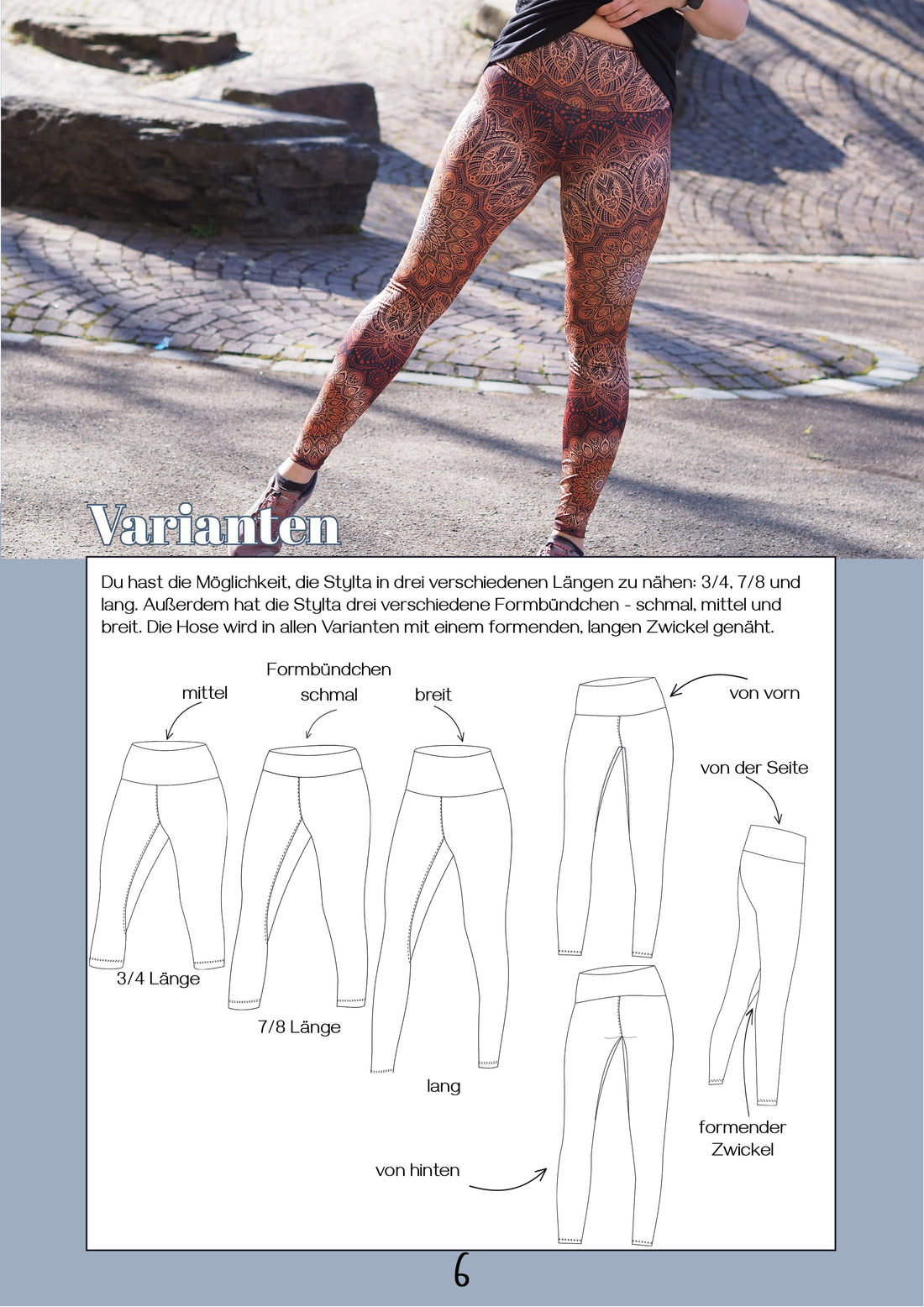 Tights Stylta - Leggins für Funktionsjersey in 3/4, 7/8 und lang Gr. 30-50