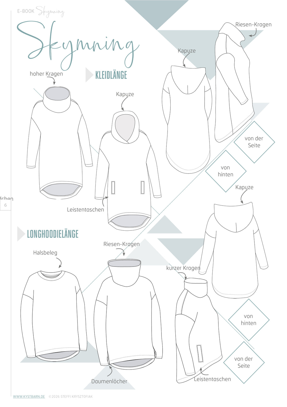 Skymning - Oversized Hoodiekleid &amp; Longpulli