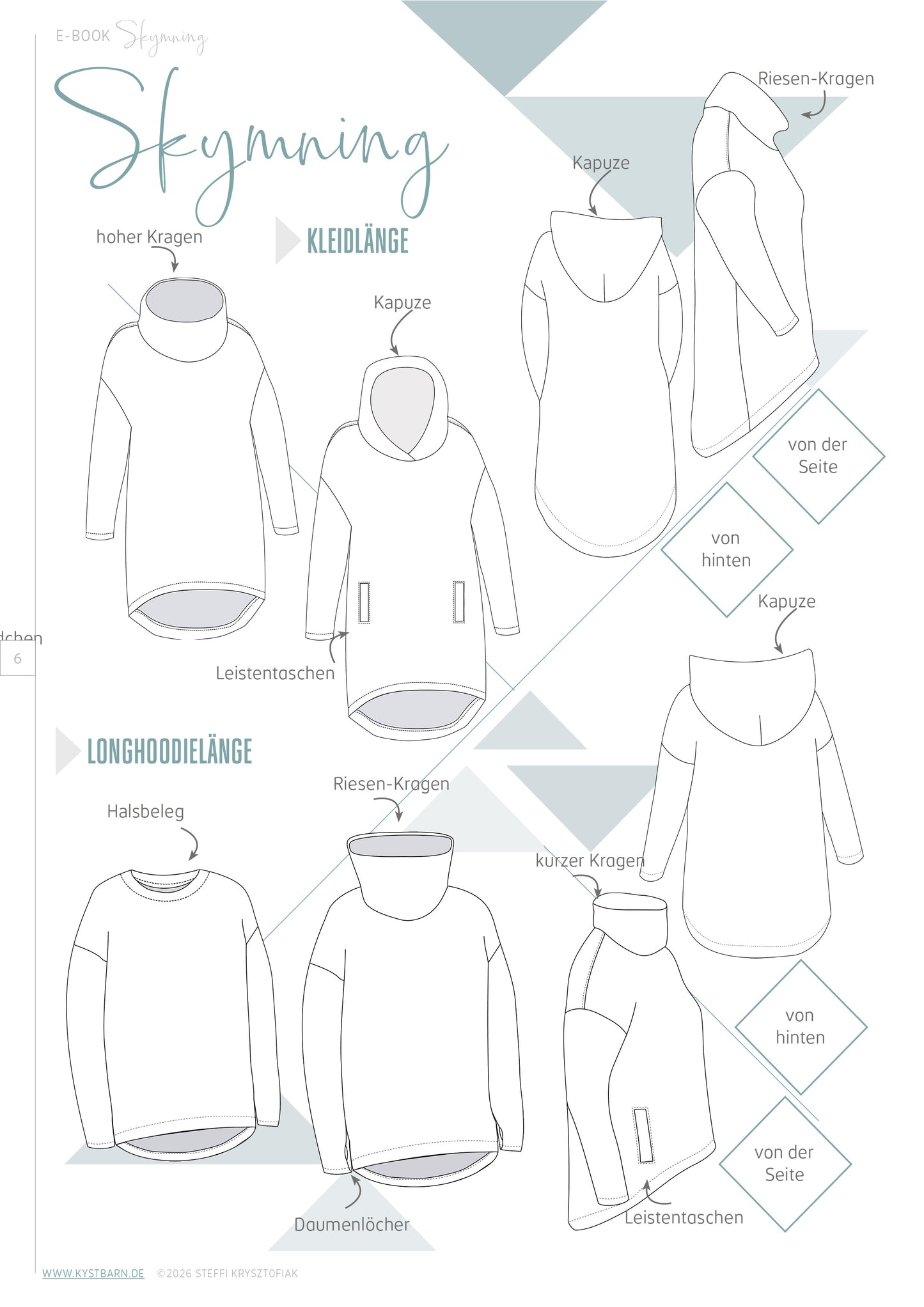 Skymning - Oversized Hoodiekleid & Longpulli